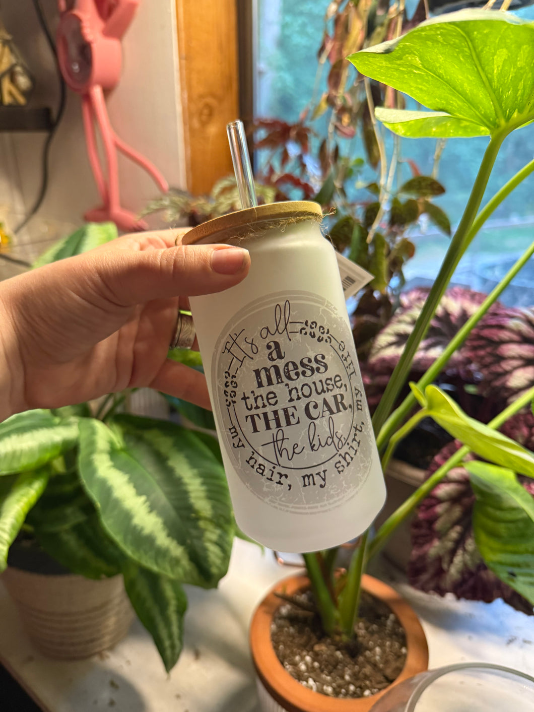 Messy mom glass
