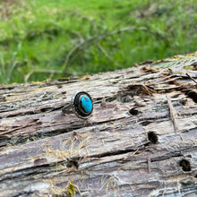 Load image into Gallery viewer, Turquoise Vintage Circle Ring

