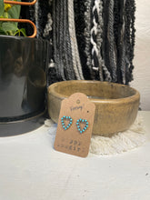 Load image into Gallery viewer, Vintage Turquoise Heart Earrings
